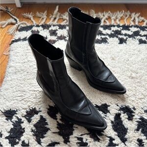 KHAITE Black Charleston Chelsea Boot